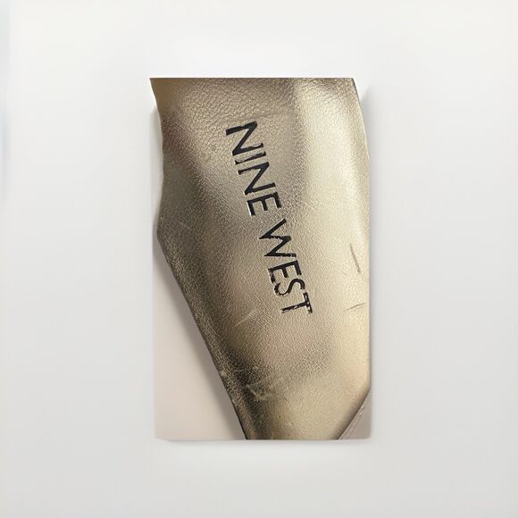 Nine West Jewel Embellished Blue Velvet High Heels Size 8 1/2 Women’s  3” Heel - Picture 5 of 7